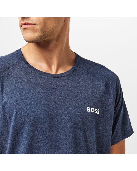 Boss Blue Solid Color Minimalist T-Shirt for men