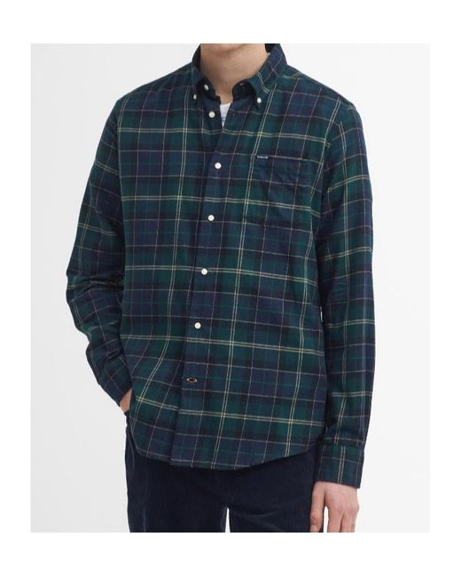 Barbour Blue Fortrose Tailored Long-Sleeved Shirt for men