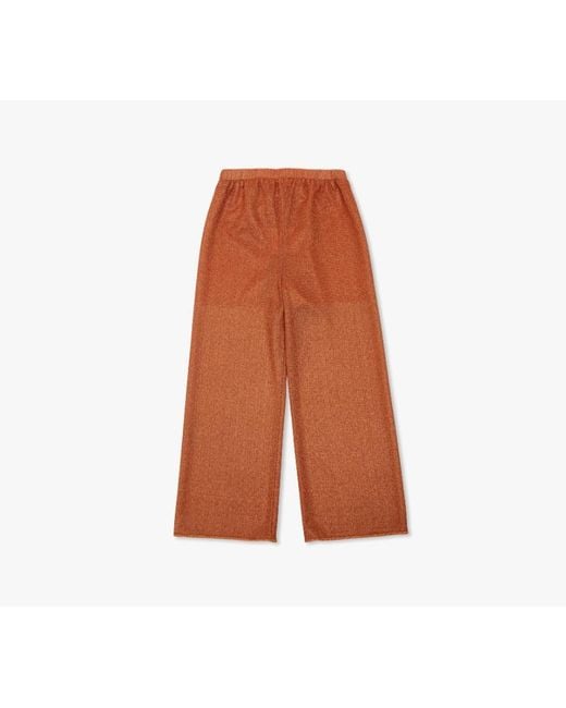 Oseree Brown Oséree Kids Sparkly Wide-Leg Pants