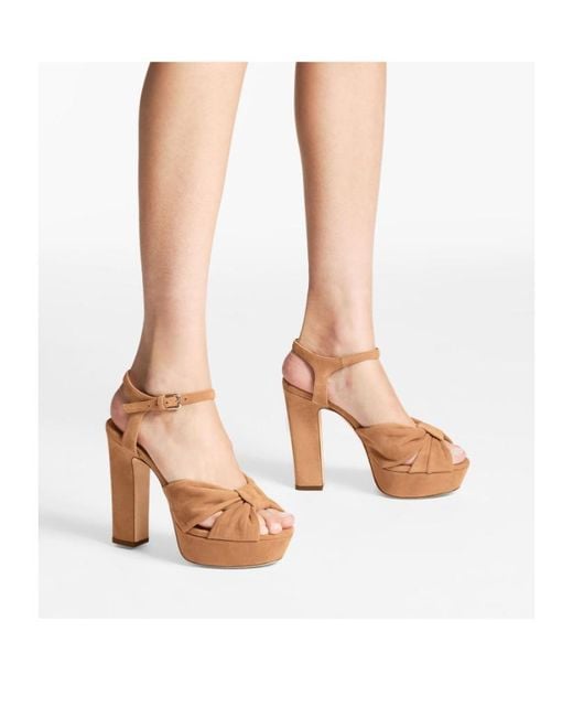 Jimmy Choo White Heloise 120 Platform Sandals