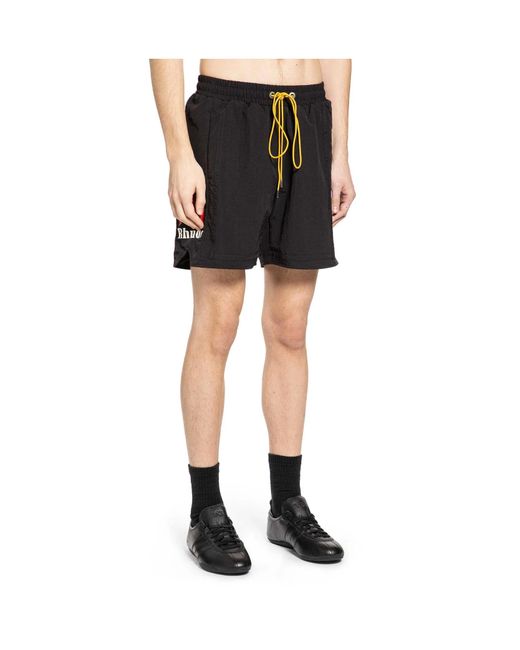 Rhude Black Moonlight Logo Shorts for men