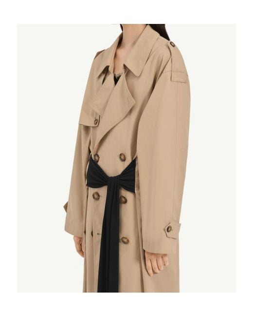 MM6 by Maison Margiela Natural Glove-Detailed Trench Coat