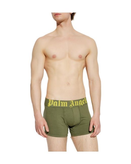 Palm Angels Green Boxer Brief Set for men