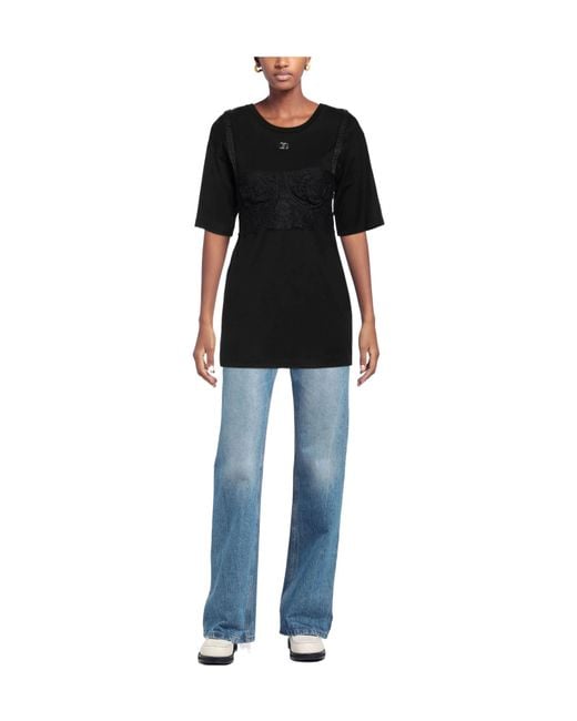 Dolce & Gabbana Black Solid Color T-Shirts