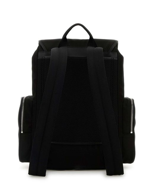 Bally Black Logo Printed Code Explorer Backpack for men