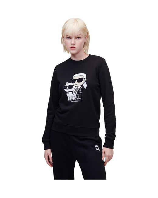 Karl Lagerfeld Blue Karl Ikonik Karl Choupette Sweatshirt