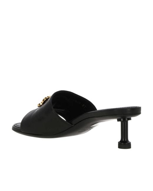 Balenciaga Black Bb Plaque Open-Toe Sandals