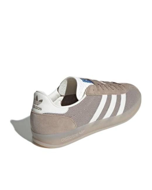 Adidas Originals Gray Gazelle Indoor Pro Low-Top Sneakers for men