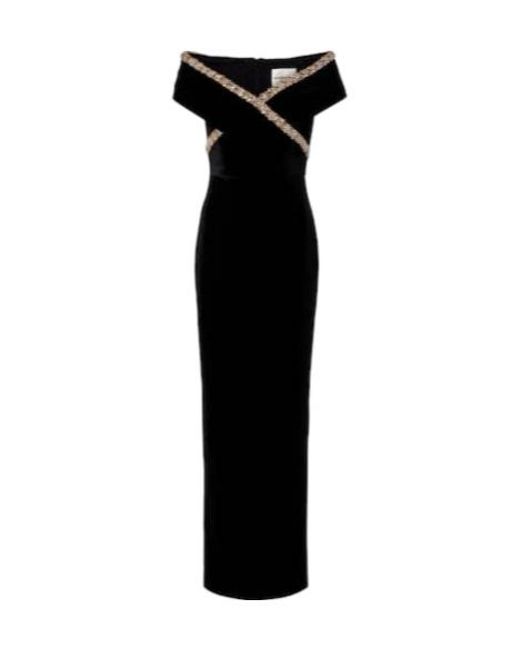 Roland Mouret Black Embellished Gown