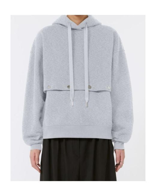 Sportmax Gray Hooded Sweatshirt