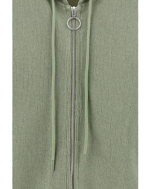Helmut Lang Green Long Sleeved Hooded Jacket for men