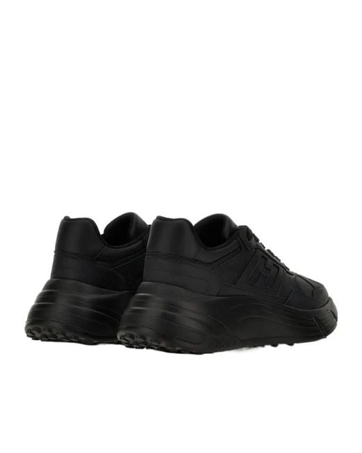 Hogan Black H669 Lace-Up Sneakers
