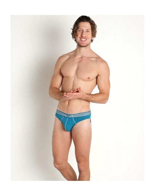 Emporio Armani Blue Elastic Waist Underwear for men