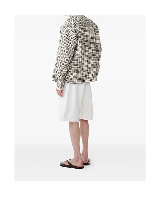 Studio Nicholson White Drawstring Shorts for men