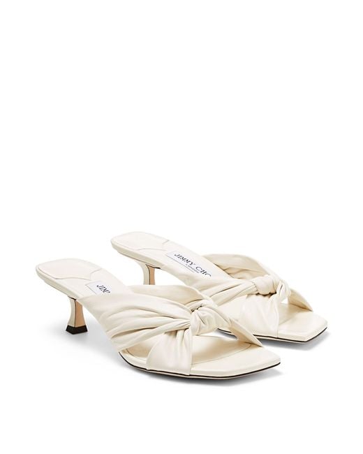 Jimmy Choo Natural Avenue Heel Muller Sandals