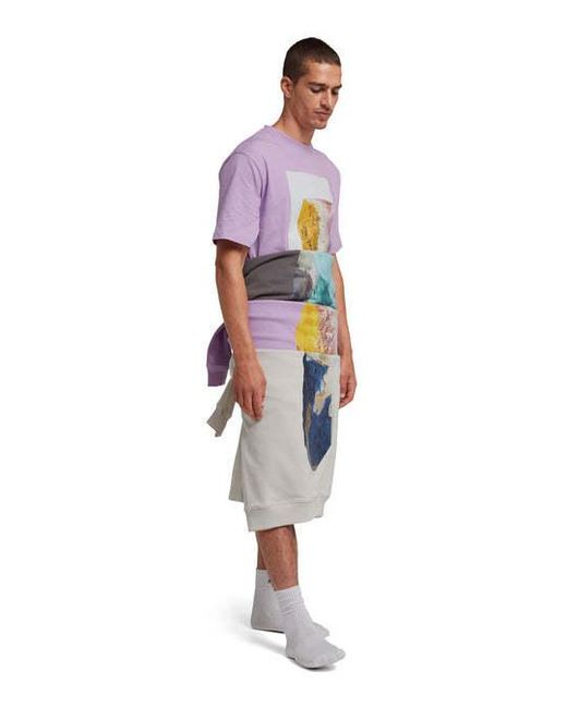 MSGM Purple X Duccio Maria Gambi Photograph-Print T-Shirt for men