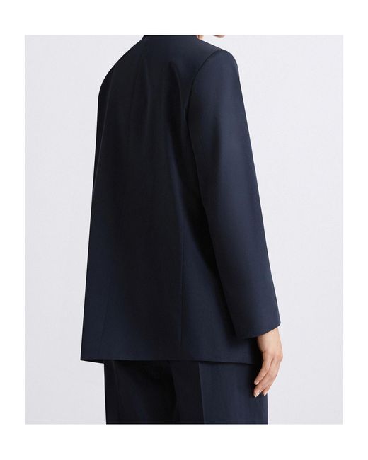 Marella Blue Pure Cotton Gabardine Blazer