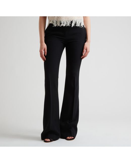 McQueen Blue Crepe Flared Pants