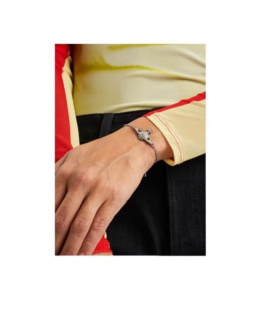 Vivienne Westwood Metallic Mini Bas Relief Orb Bracelet
