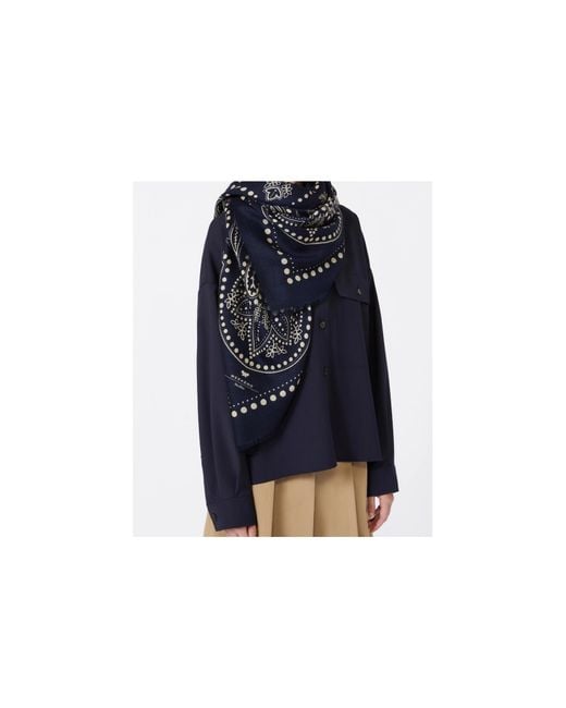 Weekend by Maxmara Blue Educata Paisley Scarf