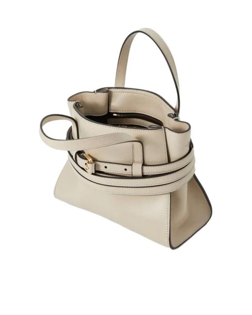 Moschino Natural Zipper Shoulder Bag