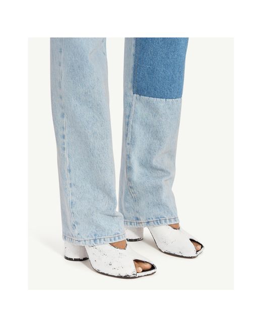 MM6 by Maison Martin Margiela White Peep Toe Slingback Sandals