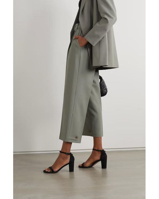 Stuart Weitzman Black Nearlynude Strap Sandals