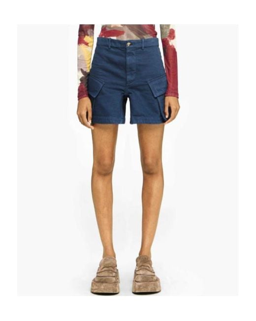 J.W. Anderson Blue Jw Anderson High-Waisted Cargo Twill Shorts