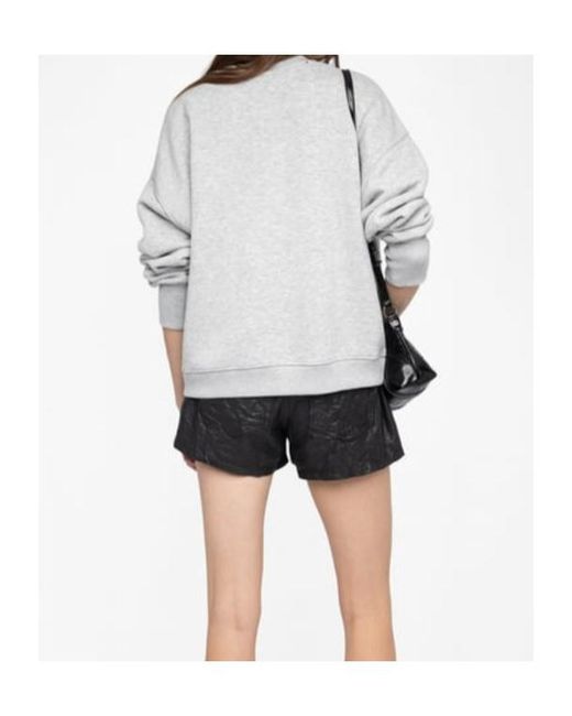 Zadig & Voltaire White Oscar Heart Sweatshirt