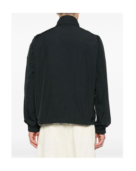 Stone Island Black Logo Patch High Neck Jacket for men