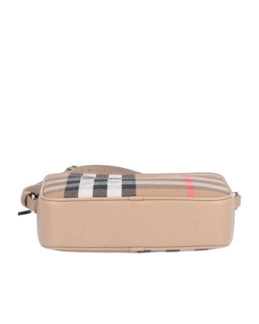Burberry Gray Plaid Camera Shoulder Bag