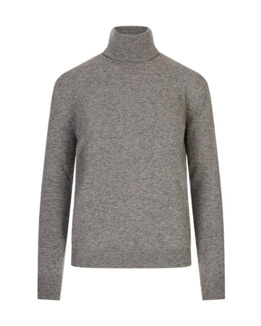 Jil Sander Gray Turtleneck Sweater