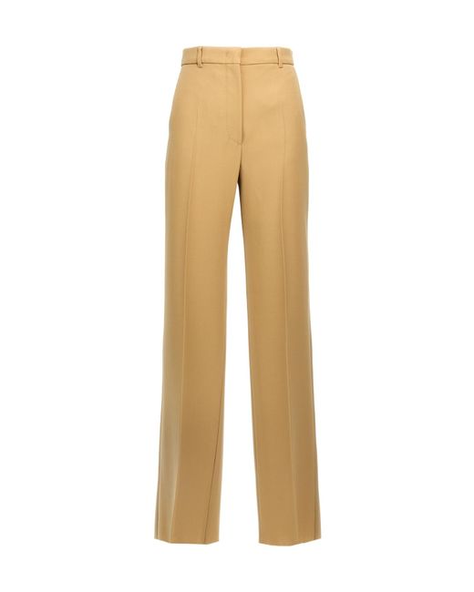 Max Mara Natural Studio Pleat Detailed Straight Leg Trousers