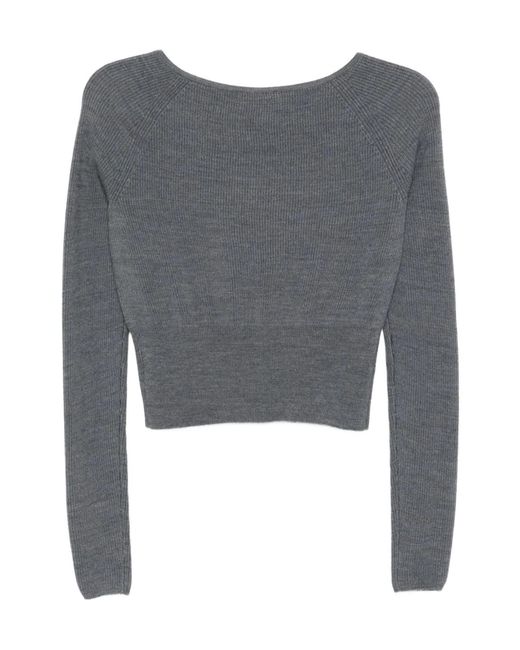 Reformation Gray Merino Cardigan