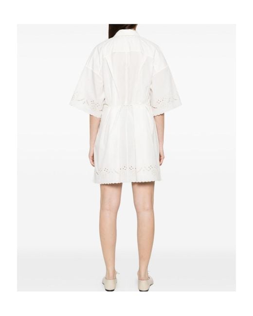 Forte_forte White Floral Embroidered Dress