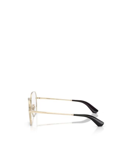 Burberry White Eyewear Square Frame Glasses