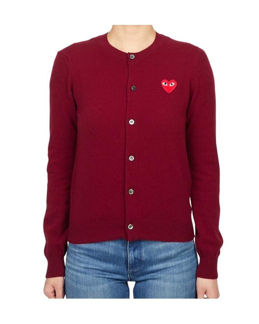 Comme des Garçons Red Long-Sleeved Knitwear