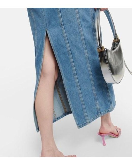 Magda Butrym Blue Denim Midi Dress