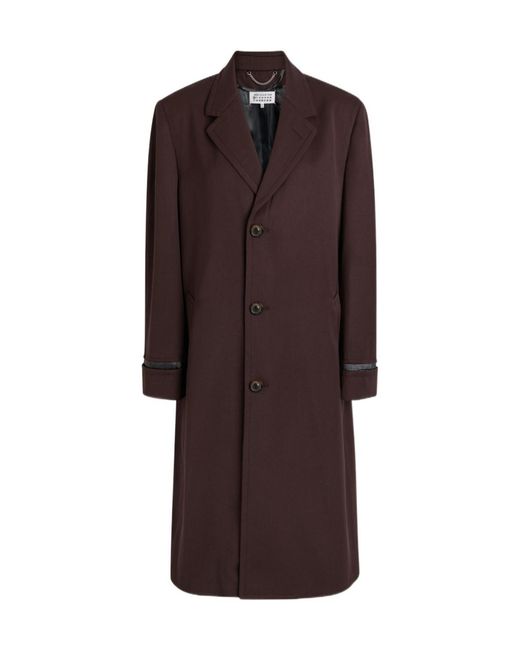 Maison Margiela Brown Single-Breasted Wool Coat