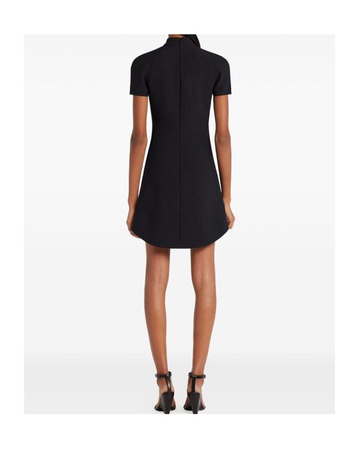 Courreges Black Funnel Neck Mini Dress