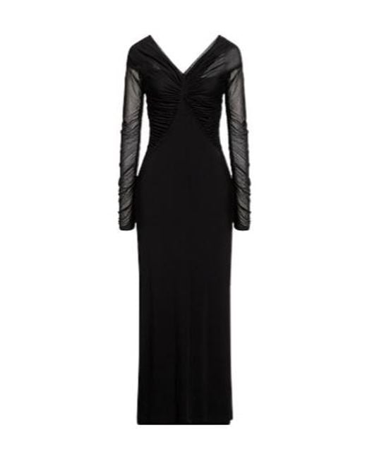 Max Mara Black Fitted Long-Sleeved Dress