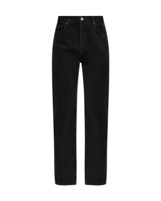 Agolde Black 90S High-Rise Straight Jeans for men