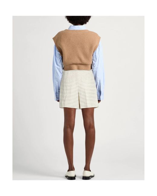 Max Mara Natural Striped Skort