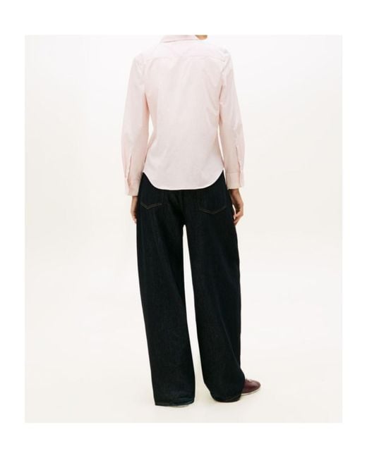 Tommy Hilfiger Pink Striped Buttoned Shirt
