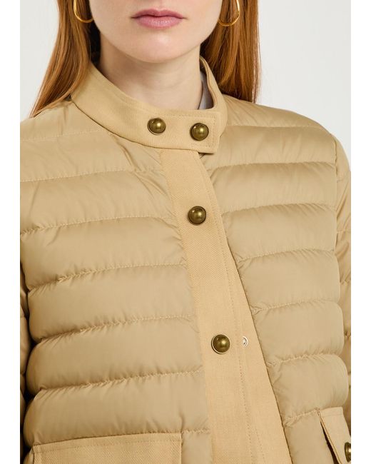 Moncler Natural Mixed-Edge Down Jacket