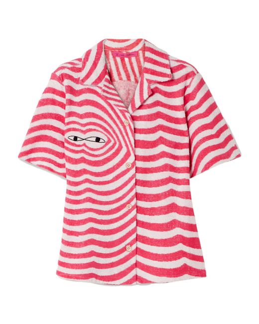 The Elder Statesman Pink Colorful Cotton Shirt