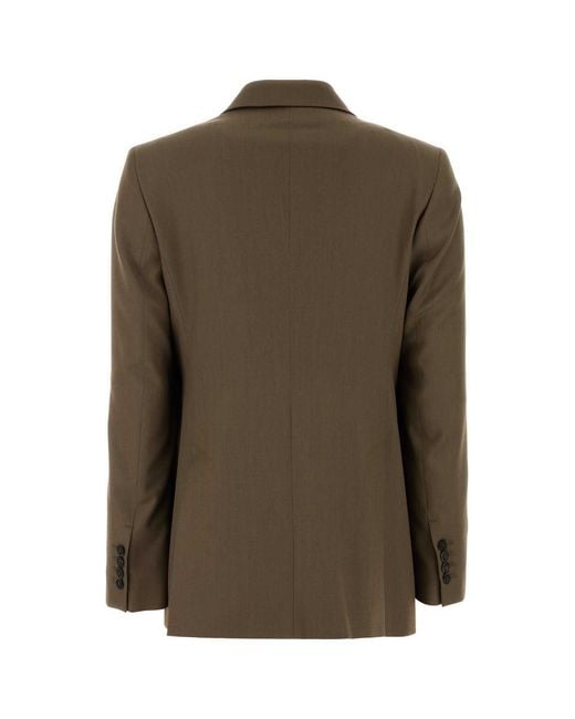 Max Mara Green Long-Sleeved Suit Jacket