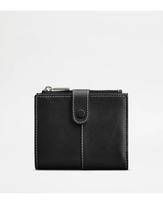 Tod's Black Zipper Wallet for men