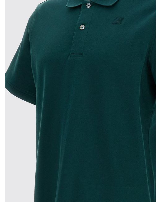 K-Way Blue Amedee Stretch Pique Polo Shirt for men
