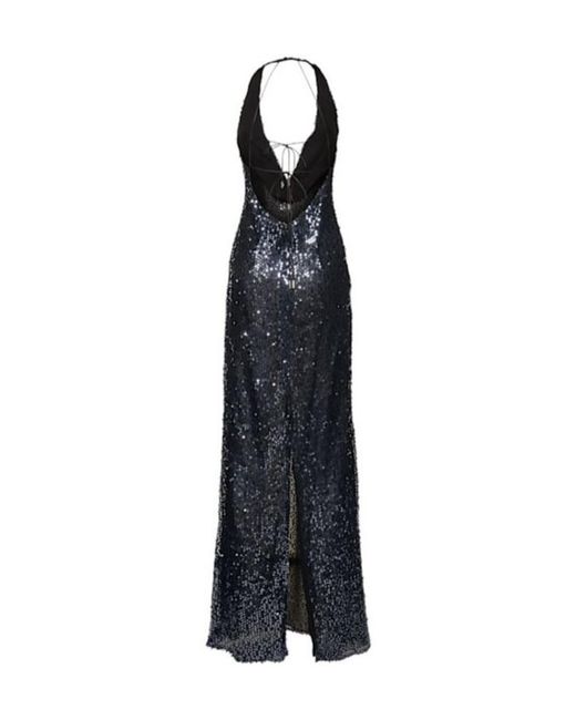 16Arlington Black Eima Sequined Open Back Gown